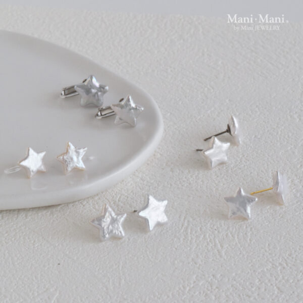 NEW ITEM : スターシェイプ（星形）パールのイヤリング＆ピアス